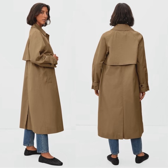 NWT Everlane Tan Trench Coat sz S - Picture 2 of 9